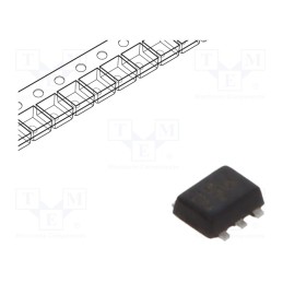 5 pcs x ONSEMI - EMC5DXV5T1G - Transistor: NPN / PNP, bipolar, BRT, 50V, 0.1A, 0.5W, SOT553