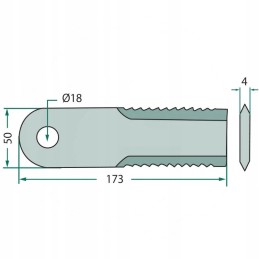 Flail knife 20 pieces, toothed 52942250 20