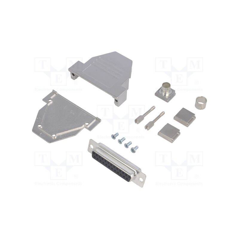 1 pcs x ENCITECH - DCRP25-DMS-CF65-CS80-K - D-Sub, PIN: 25, plug, female, soldering, for cable, black