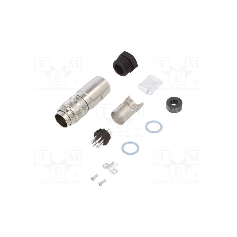 1 pcs x AMPHENOL - C09131H0081012U - Connector: M16, plug, male, soldering, for cable, PIN: 8, 3A, 100V