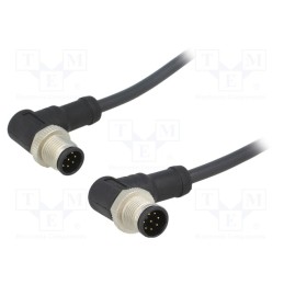 1 pcs x AMPHENOL LTW - M12A08MR-12AMR-SB001 - Cable: for sensors/automation, PIN: 8, M12-M12, 1m, plug, plug, 30V