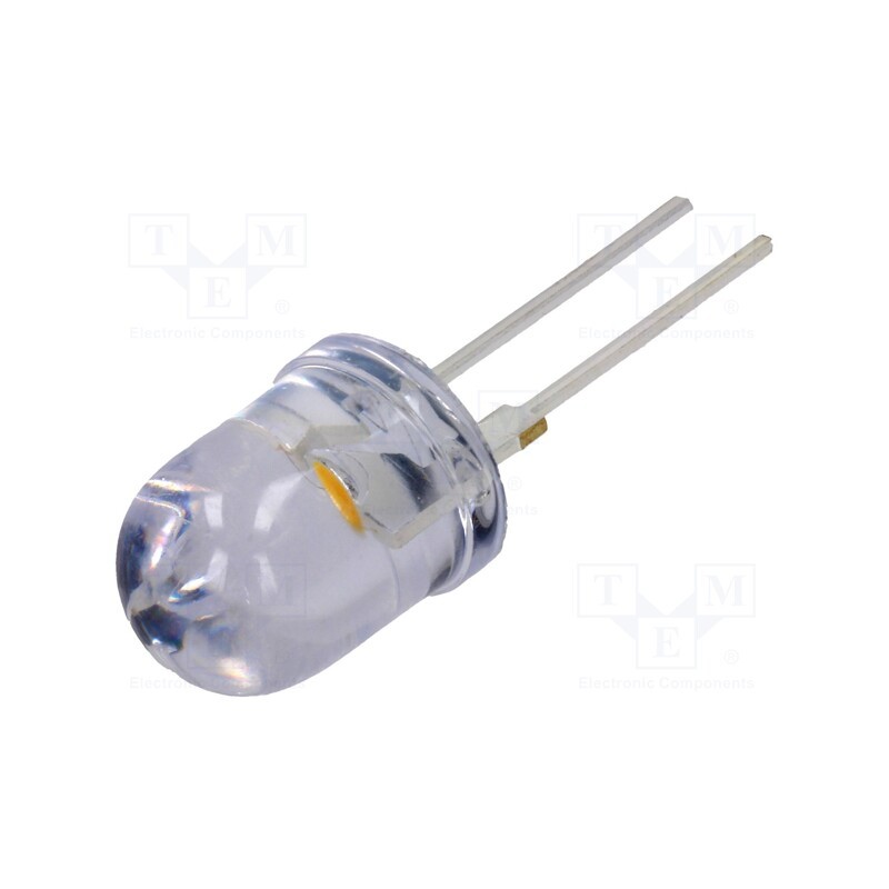 1 pcs x OPTOSUPPLY - OS5MFLA131U - LED, 10mm, white warm, 30°, Front: convex, 2.8÷3.6V, No.of term: 2