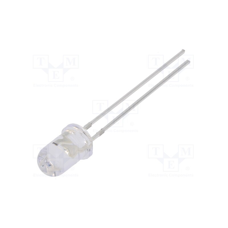 1 pcs x OPTOSUPPLY - OSG58A5A31A-VVLED - LED, 5mm, green, 5800mcd, 30°, Front: convex, 3÷13V, No.of term: 2