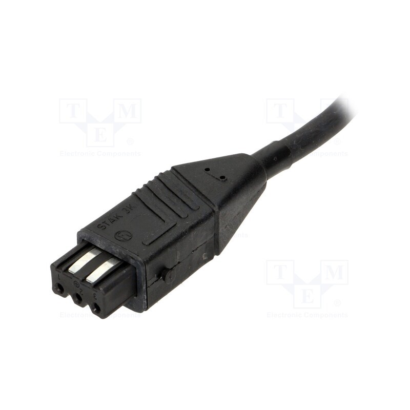 1 pcs x HIRSCHMANN - 932187015 STAK 3 K 075 5 M - Connector: rectangular, ST, plug, female, PIN: 3, with lead, tinned