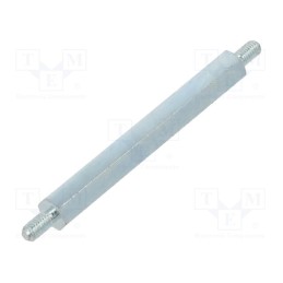 10 pcs x DREMEC - 424X45 - Screwed spacer sleeve, 45mm, Ext.thread: M3, hexagonal, steel