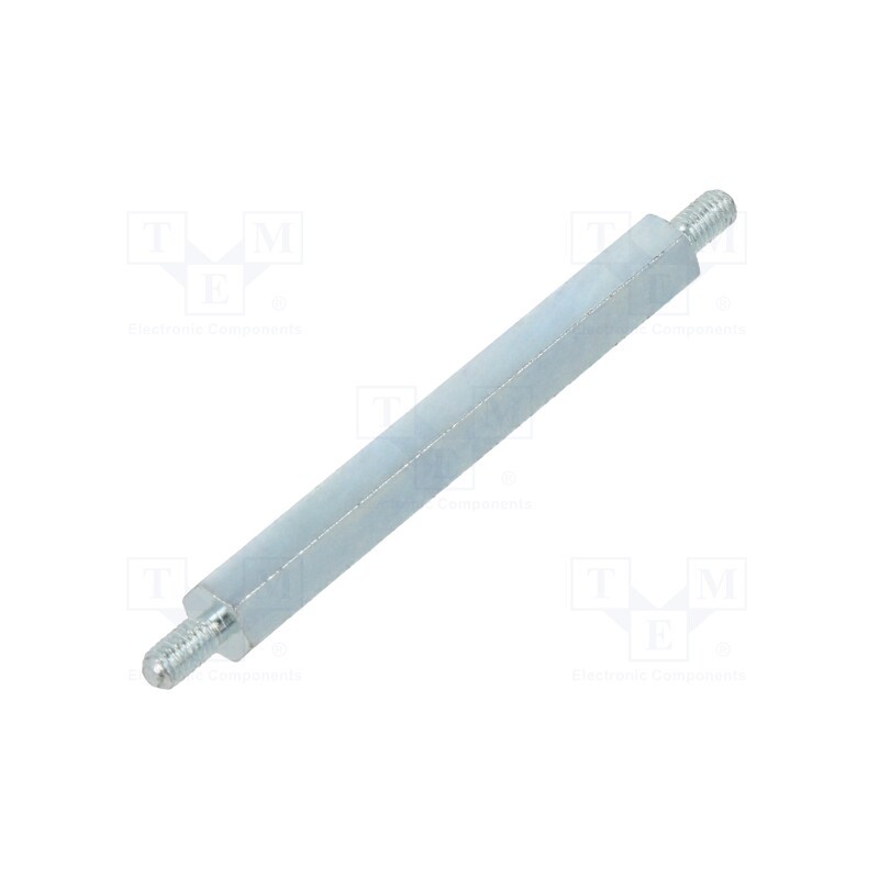 10 pcs x DREMEC - 424X45 - Screwed spacer sleeve, 45mm, Ext.thread: M3, hexagonal, steel