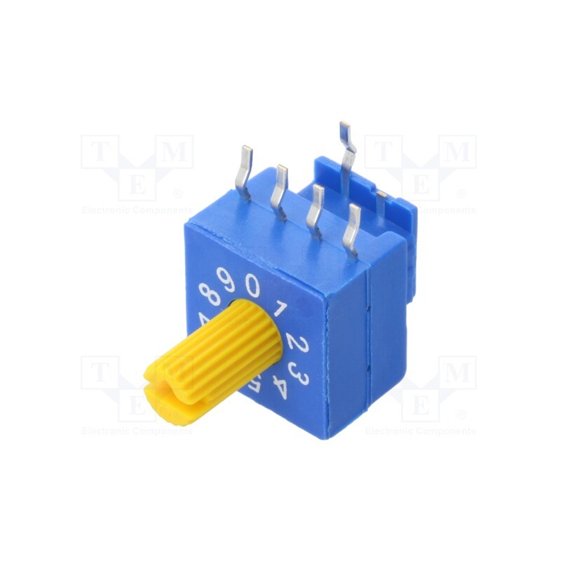 1 pcs x ECE - ERD510RFZ - Encoding switch, DEC/BCD, Pos: 10, THT, Rcont max: 100mΩ, 5Ncm, ERD