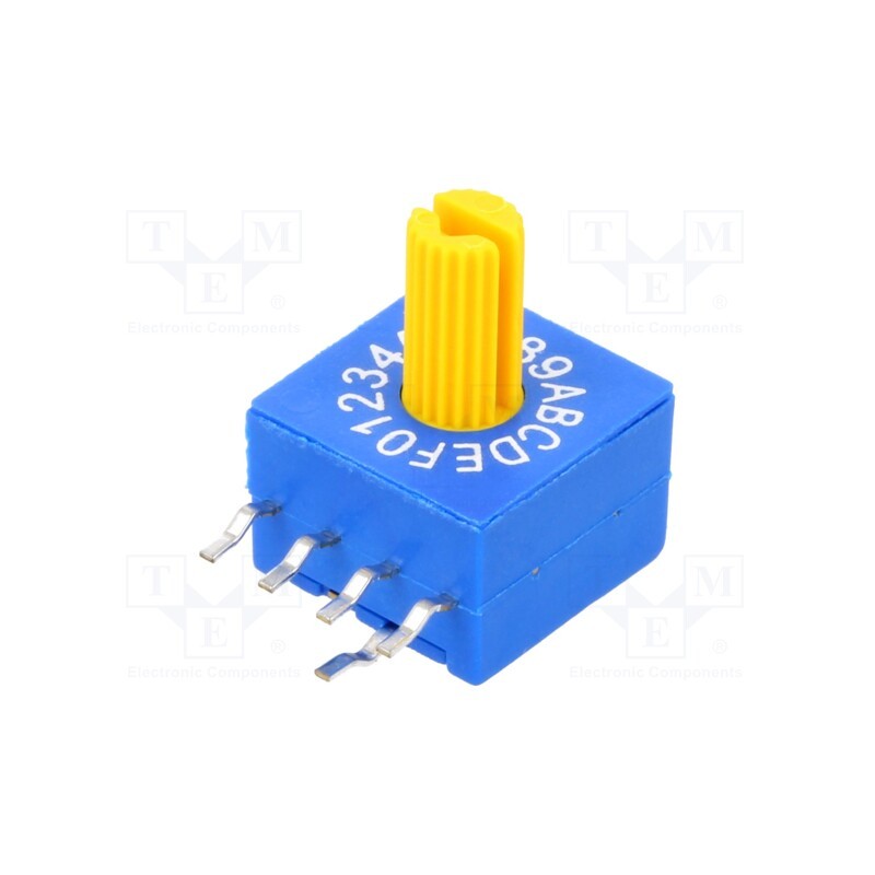 1 pcs x ECE - ERD516RRZ - Encoding switch, HEX/BCD, Pos: 16, THT, Rcont max: 100mΩ, 5Ncm, ERD