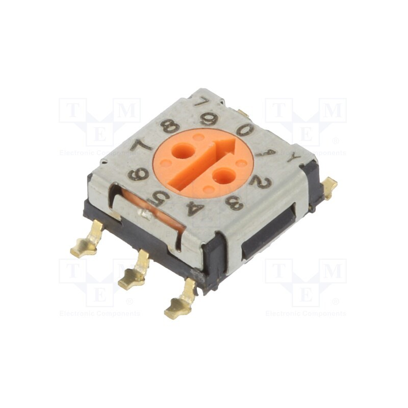 1 pcs x ECE - ERD710RM06Z - Encoding switch, DEC/BCD, Pos: 10, SMT, Rcont max: 200mΩ, 5.1Ncm