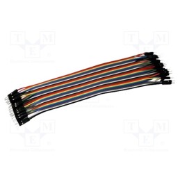 1 set x KAMAMI - CAB M-M(40-17-RAINBOW) - Connection cable, male-male, mix colours, 40pcs, 170mm