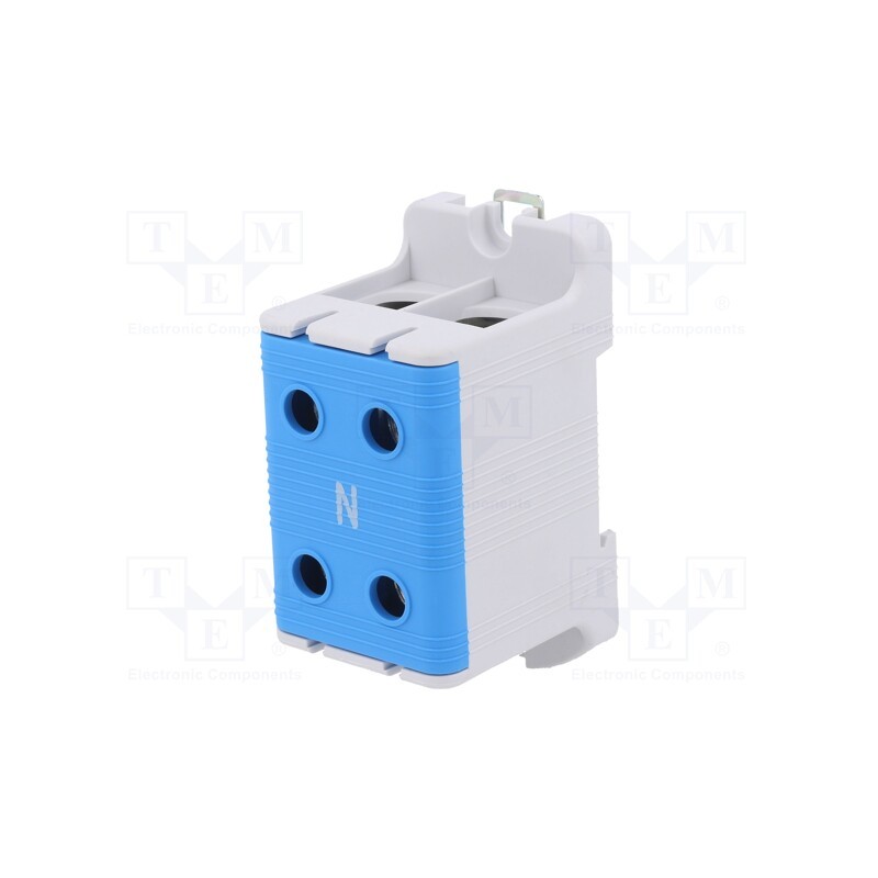 1 pcs x POKu00d3J - B11-32D6 - Splice terminal: rail, 95mm2, ways: 1, terminals: 4, blue, polyamide