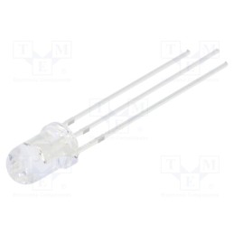 1 pcs x OPTOSUPPLY - OSRBMC5A31A-VV - LED, 5mm, red/blue, 30°, Front: convex, 3÷15V, No.of term: 3, round