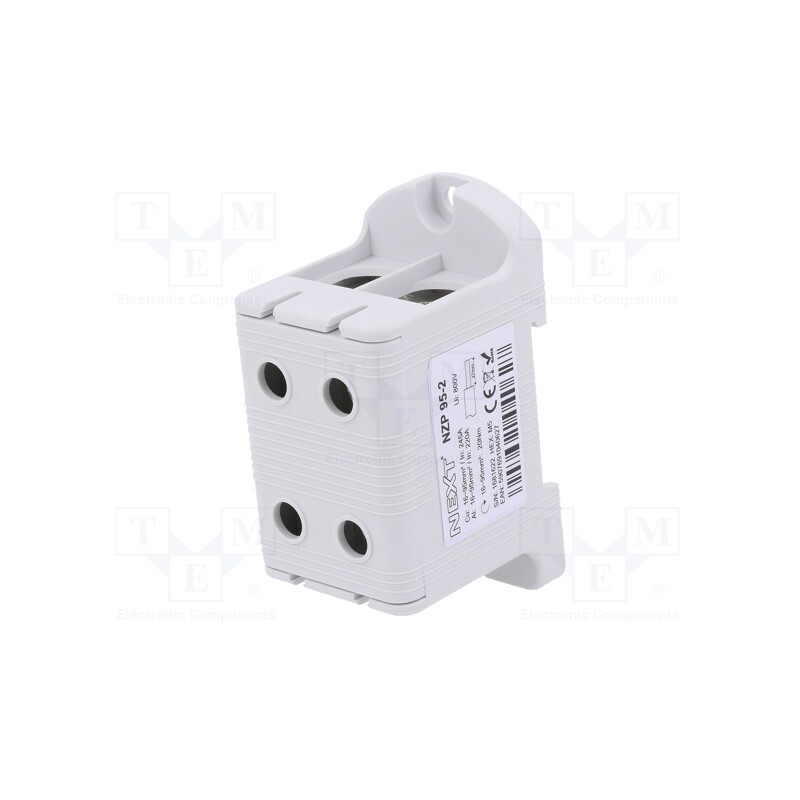 1 pcs x POKu00d3J - B11-32D8 - Splice terminal: rail, 95mm2, ways: 1, terminals: 4, grey, polyamide