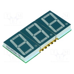 1 pcs x OPTOSUPPLY - OSK3056A-IG - Display: LED, 7-segment, 14.22mm, 0.56', No.char: 3, green, 10÷35mcd