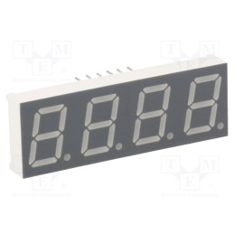 1 pcs x LUCKYLIGHT - KW4-521CVA - Display: LED, 7-segment, 13.2mm, 0.52', No.char: 4, red, 40÷80mcd