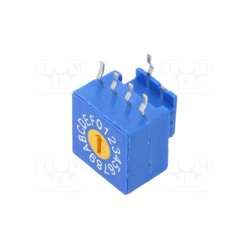 1 pcs x ECE - ERD416RFZ - Encoding switch, HEX/BCD, Pos: 16, THT, Rcont max: 100mΩ, 5Ncm, reel