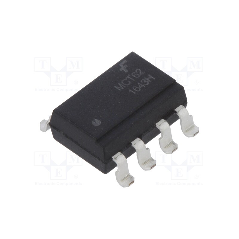 1 pcs x ONSEMI - MCT62S - Optocoupler, SMD, Ch: 2, OUT: transistor, Uinsul: 5.3kV, Uce: 85V