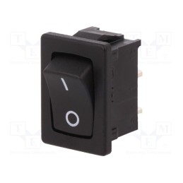 1 pcs x Marquardt - 1801.1908 - ROCKER, SPST, Pos: 2, ON-OFF, 12A/250VAC, black, IP40, none, 100mΩ