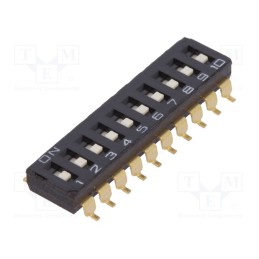 1 pcs x OMRON OCB - A6S-0102-H - Switch: DIP-SWITCH, Poles number: 10, ON-OFF, 0.025A/24VDC, Pos: 2