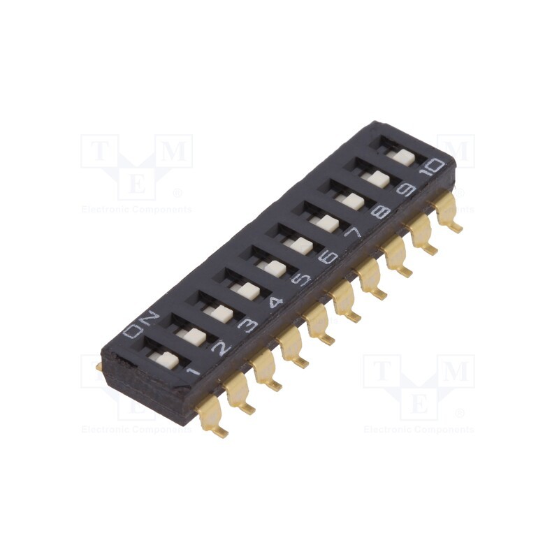 1 pcs x OMRON OCB - A6S-0102-H - Switch: DIP-SWITCH, Poles number: 10, ON-OFF, 0.025A/24VDC, Pos: 2