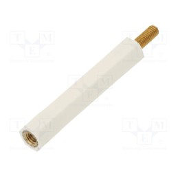 10 pcs x DREMEC - 2183X35 - Insulating sleeve, Int.thread: M3, L: 35mm, UL94V-2, Mat: polyamide