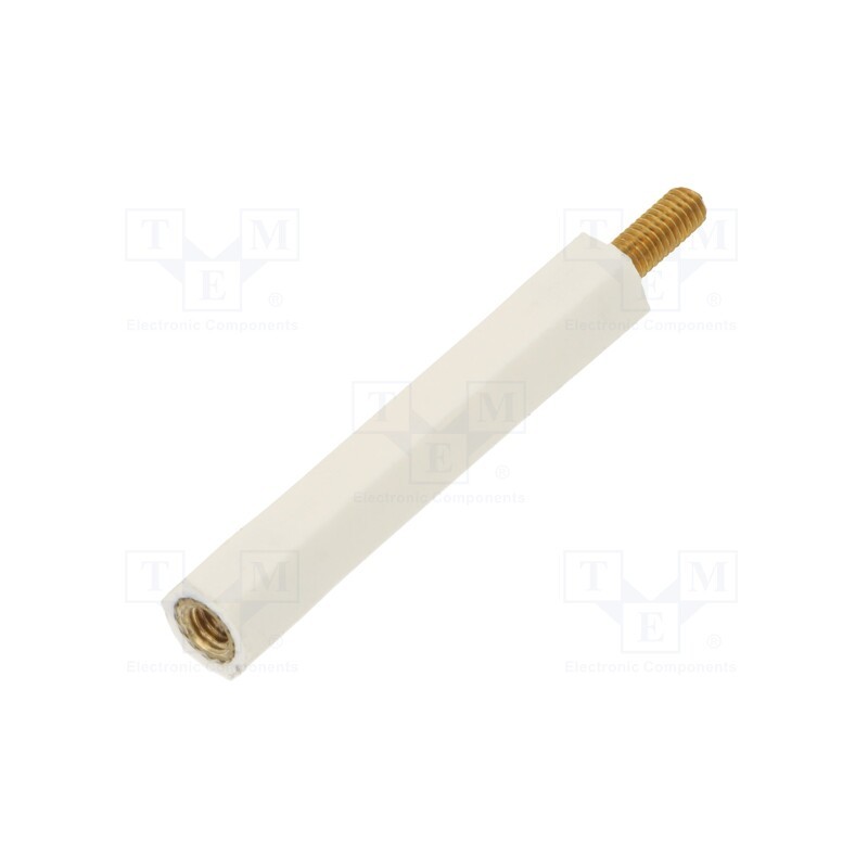 10 pcs x DREMEC - 2183X35 - Insulating sleeve, Int.thread: M3, L: 35mm, UL94V-2, Mat: polyamide