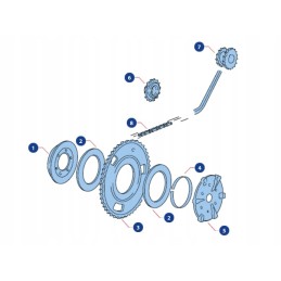 Auger drive wheel for Claas Tucano Lexion Z56 header