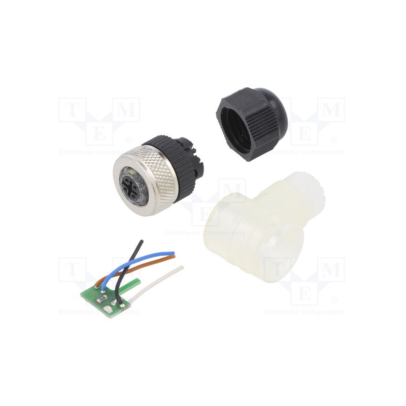 1 pcs x LUMBERG AUTOMATION - 93984 RKCW/LED 4/9 - Plug, M12, PIN: 4, female, A code-DeviceNet / CANopen, for cable