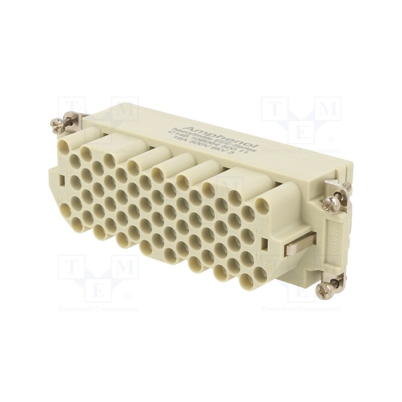 1 pcs x AMPHENOL - C14610B06450011 - Connector: HDC, contact insert, female, PIN: 64, 64+PE, size E24