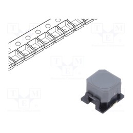 1 pcs x OMRON OCB - B3AL-1002P-MS - Microswitch TACT, SPST-NO, Pos: 2, 0.05A/16VDC, SMD, none, 3N, grey