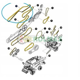 Header drive belt 84334995 new holland cx