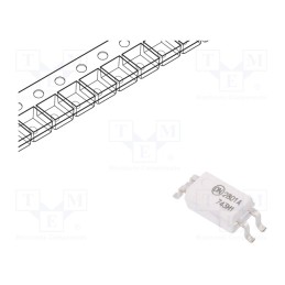 1 pcs x ONSEMI - HMHA2801AR2 - Optocoupler, SMD, Ch: 1, OUT: transistor, 3.75kV, Mini-flat 4pin