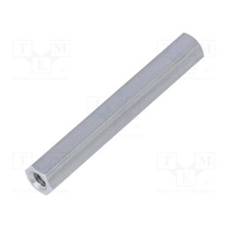 10 pcs x DREMEC - 136X50 - Screwed spacer sleeve, 50mm, Int.thread: M4, hexagonal, aluminium