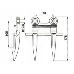 Claas Lexion double bayonet 676235 626295