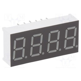 1 pcs x LUCKYLIGHT - KW4-361AGA - Display: LED, 7-segment, 9.2mm, 0.36', No.char: 4, yellow-green