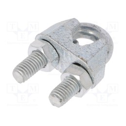 10 pcs x DROMET - ZL11 - Rope clamp wire, steel, for rope, Ørope: 11mm, zinc, DIN 741