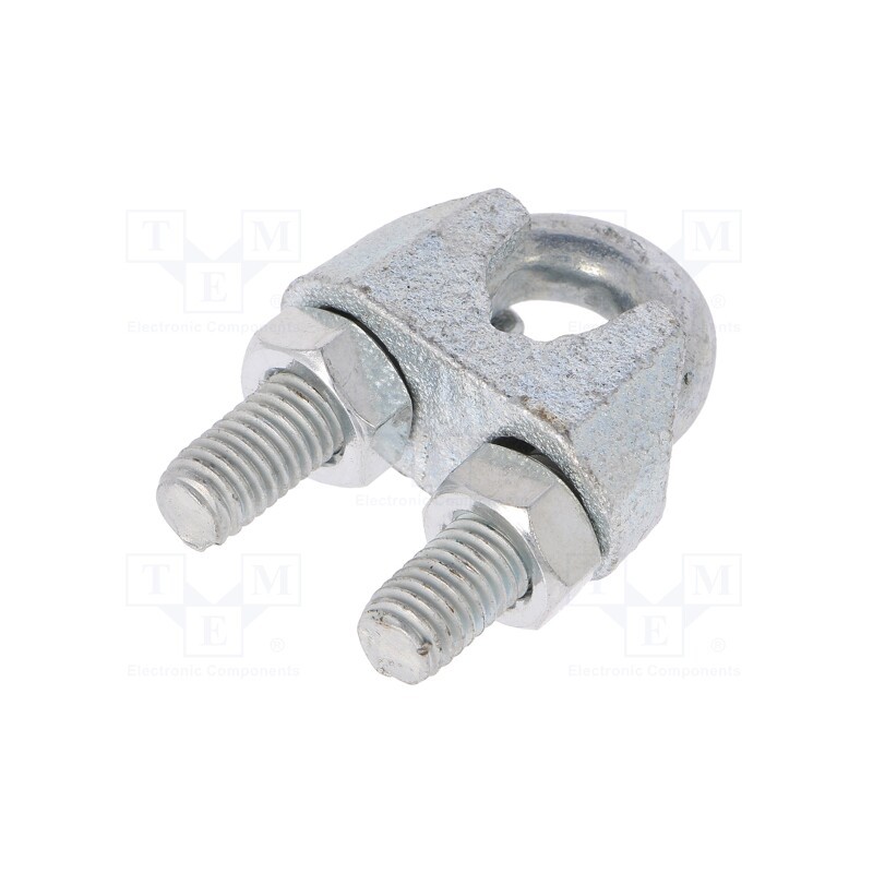 10 pcs x DROMET - ZL11 - Rope clamp wire, steel, for rope, Ørope: 11mm, zinc, DIN 741