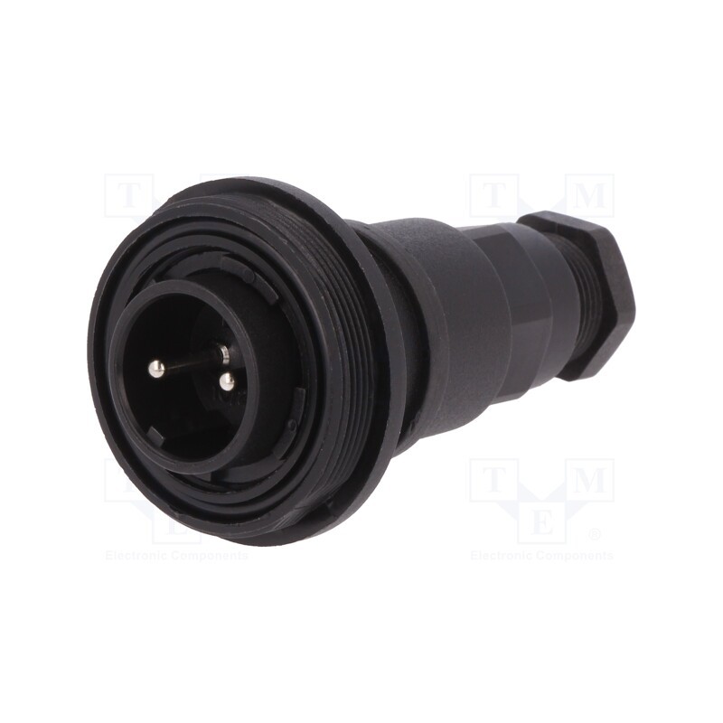 1 pcs x BULGIN - PX0737/P - Connector: circular, plug, male, PIN: 2, Standard Buccaneer®, IP68