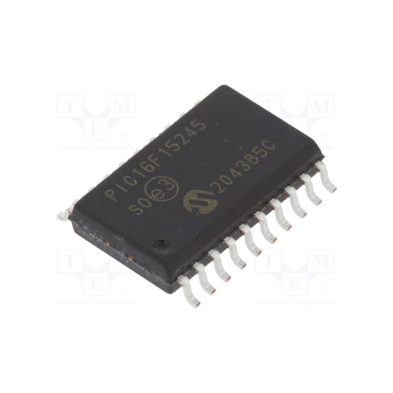 3 pcs x MICROCHIP TECHNOLOGY - PIC16F15245-I/SO - IC: PIC microcontroller, 14kB, 32MHz, 1.8÷5.5VDC, SMD, SO20-W,