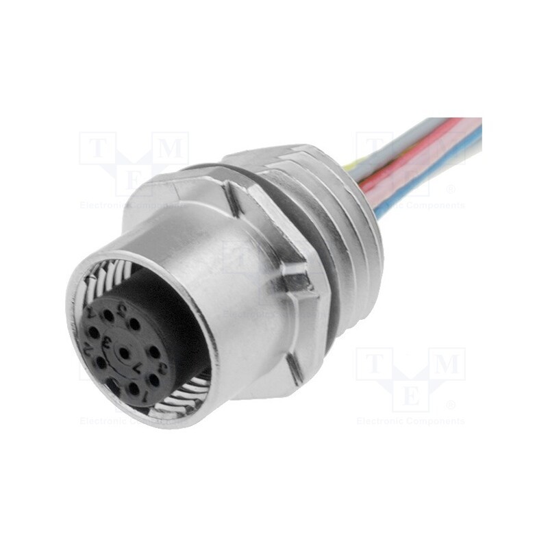 1 pcs x PHOENIX CONTACT - SACC-E-FS-8CON-M16/0,5 SCO 1523476 - Socket, circular, PIN: 8, female, A code-DeviceNet / CANopen, 30V