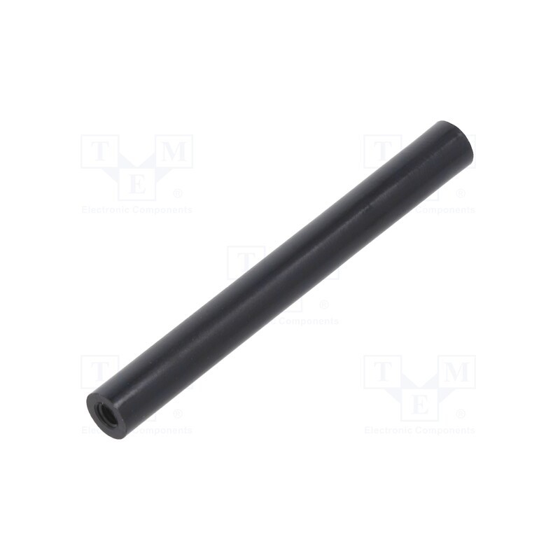 10 pcs x DREMEC - 185RDX55 - Spacer sleeve, cylindrical, polyamide, M3, L: 55mm, Øout: 6mm, black