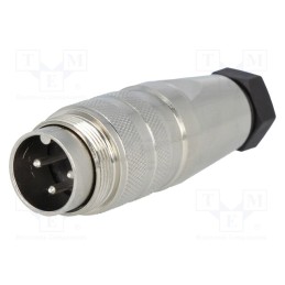 1 pcs x AMPHENOL - C09131H0031002U - Connector: M16, plug, male, soldering, for cable, PIN: 3, 5A, 300V