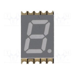 1 pcs x LITEON - LTS-4817CTB-PR - Display: LED, 7-segment, 10mm, 0.39', No.char: 1, blue, 8.4÷26.8mcd