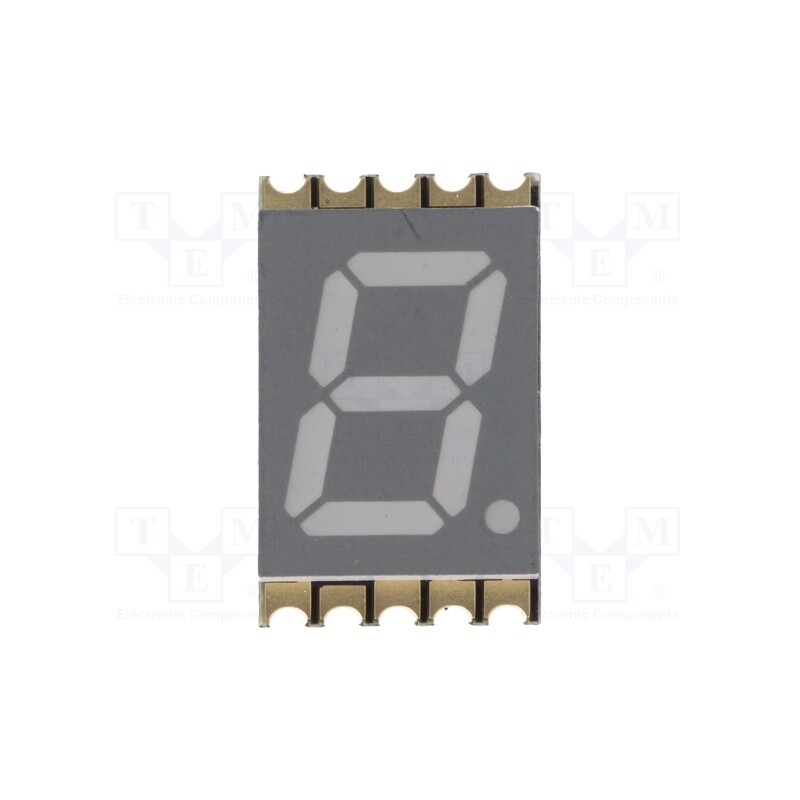 1 pcs x LITEON - LTS-4817CTB-PR - Display: LED, 7-segment, 10mm, 0.39', No.char: 1, blue, 8.4÷26.8mcd