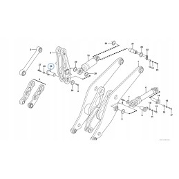 Bottom rocker pin for Volvo CVA loader