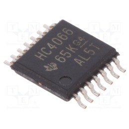3 pcs x TEXAS INSTRUMENTS - SN74HC4066PW - IC: digital, demultiplexer,multiplexer,switch, Ch: 4, SMD, TSSOP14