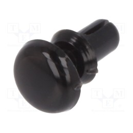 10 pcs x DREMEC - 8G4012.0X2.0B - Rivet, polyamide, L.rivet: 3.2mm, Panel cutout diam: 2.1mm, black