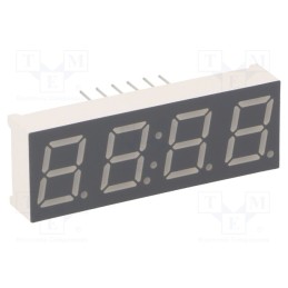1 pcs x LUCKYLIGHT - KW4-391AGA - Display: LED, 7-segment, 9.9mm, 0.39', No.char: 4, yellow-green
