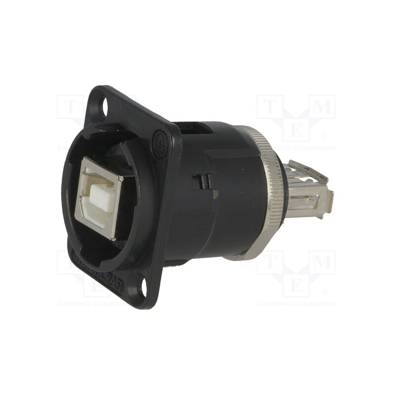 1 pcs x SWITCHCRAFT - EHUSBBABX - Adapter, USB A socket-back,USB B socket-front, EH, USB 2.0