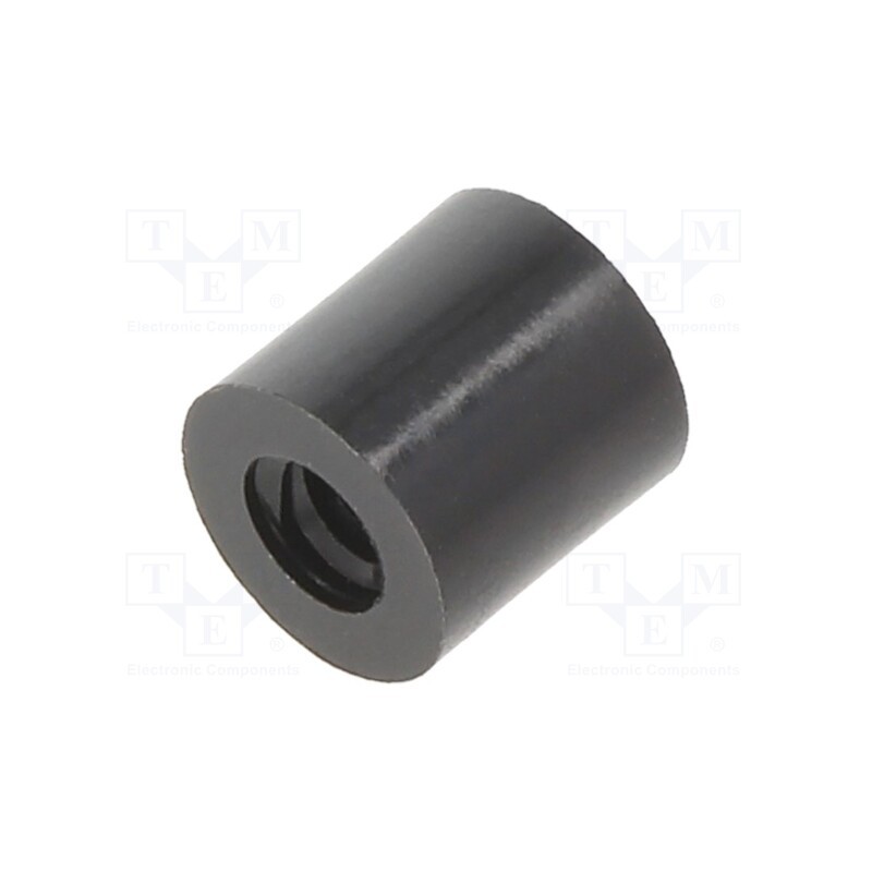 10 pcs x DREMEC - 187RDX08 - Spacer sleeve, cylindrical, polyamide, M4, L: 8mm, Øout: 8mm, black